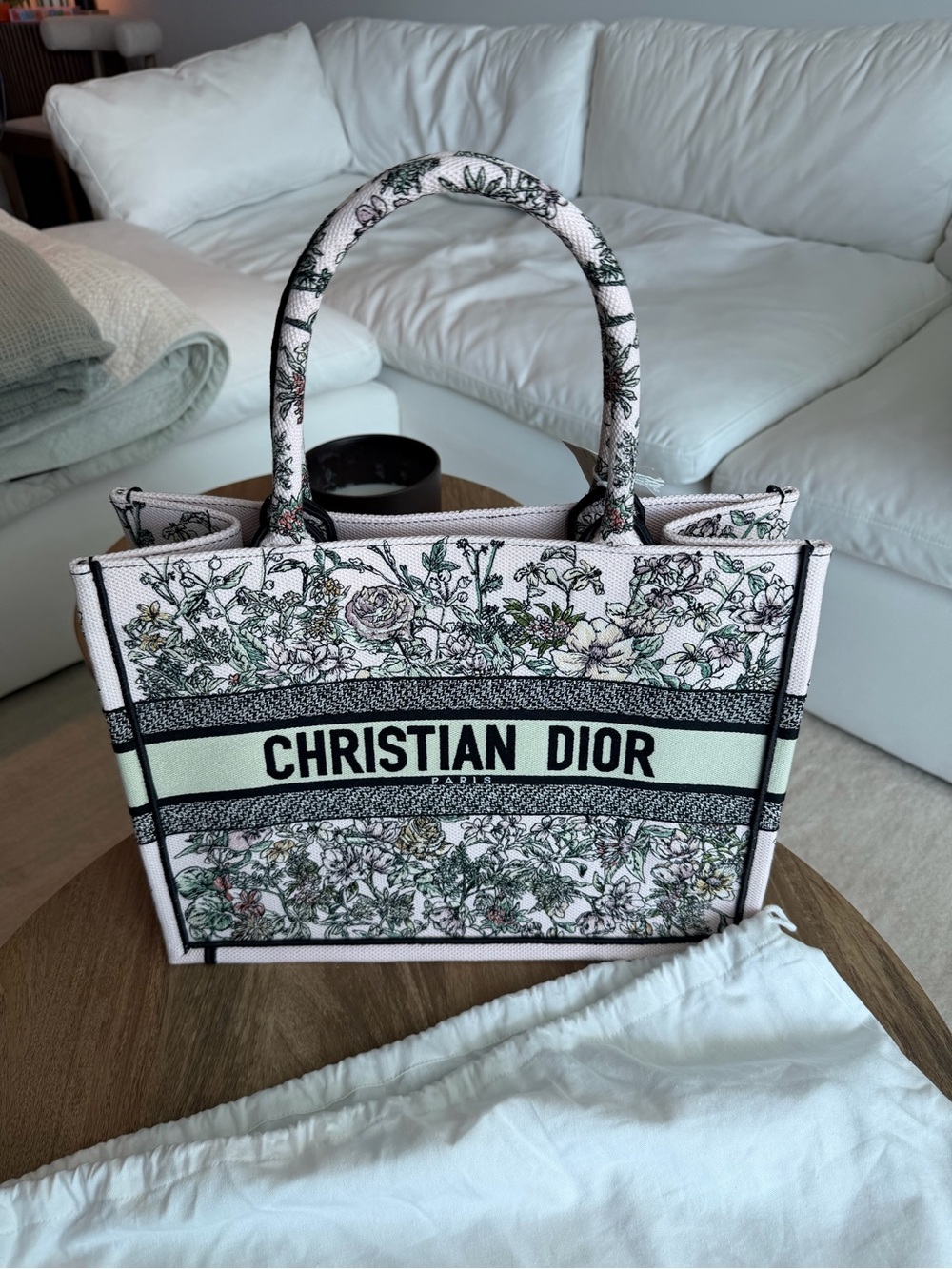 Dior Pink Floral Logo Tote
